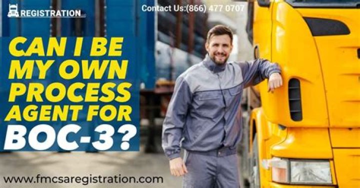 Can I be my own process agent for BOC-3?