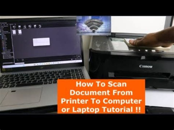 How do you scan a document from printer to laptop?