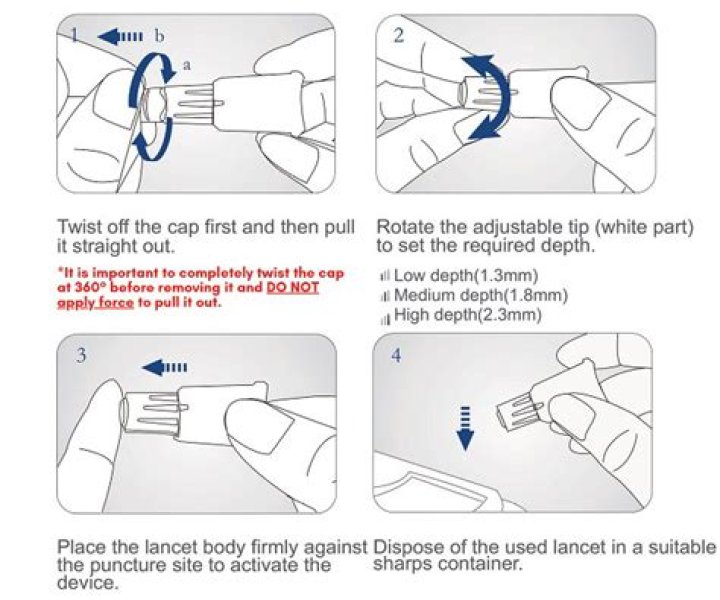 What lancet depth should I use?