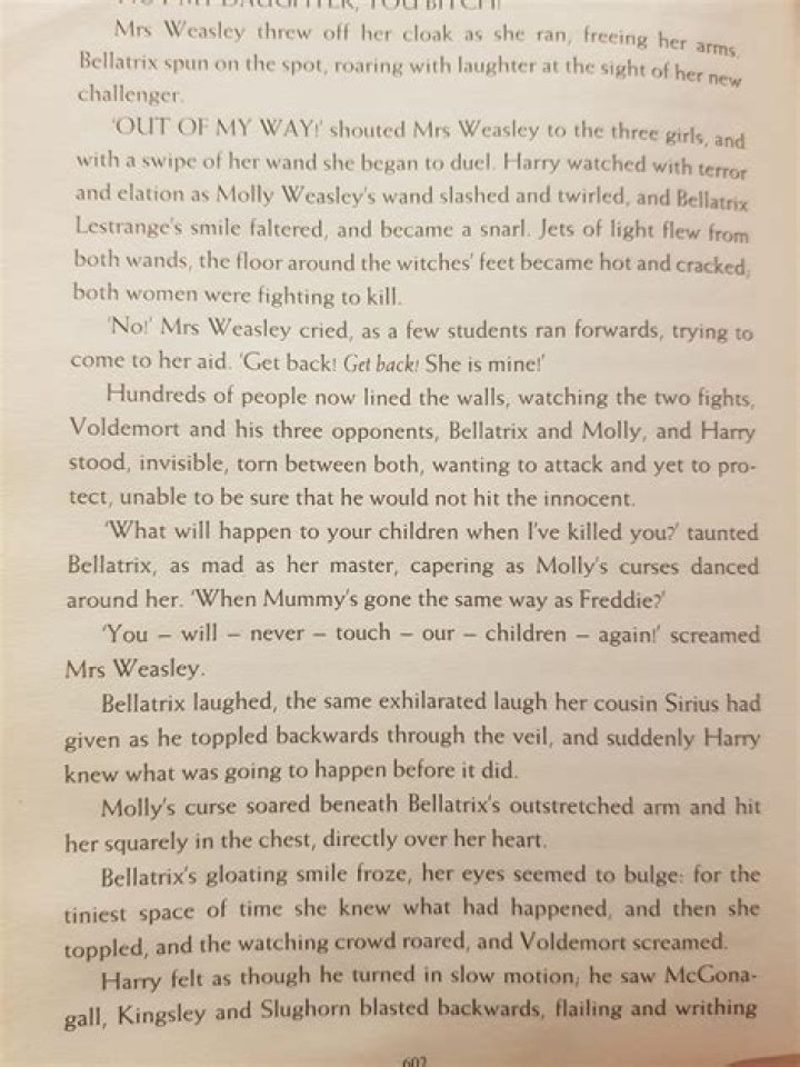 Who kills Bellatrix in books?